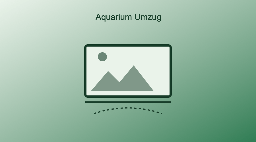 Illustration eines Aquariums mit Fischen, symbolisiert den fachgerechten Transport eines Aquariums beim Umzug