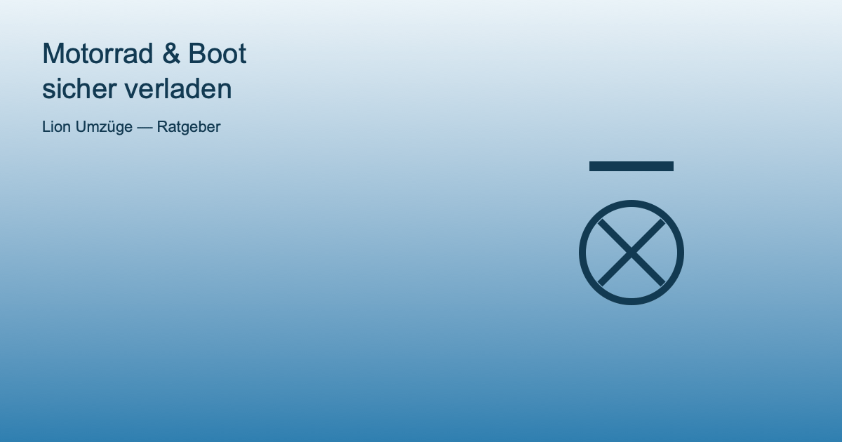Symbolbild Zurrgurte zur Sicherung von Motorrad und Boot beim Transport