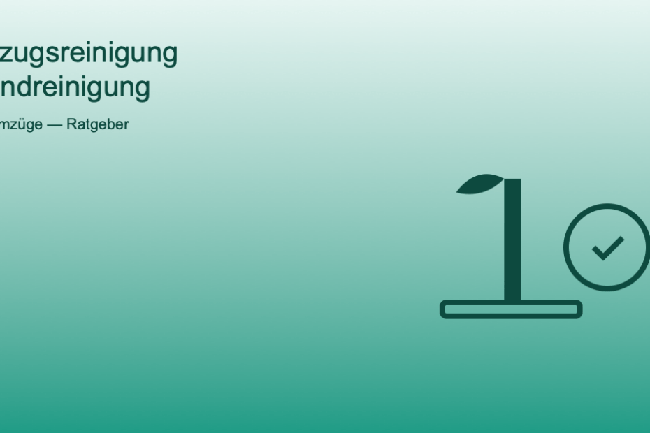 Illustration Besen und Eimer als Symbol für die Umzugs-Endreinigung