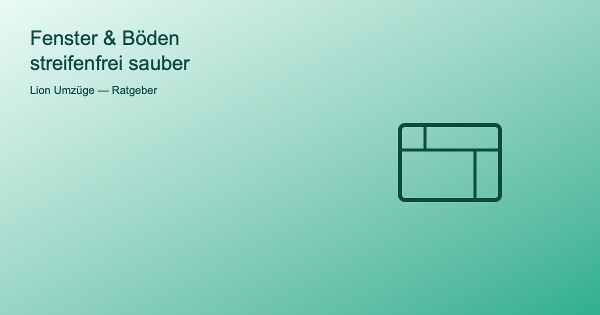 Symbolbild Fenster für die streifenfreie Reinigung bei der Wohnungsübergabe