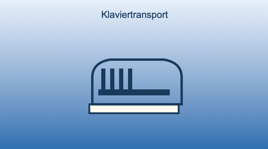 Illustration eines Klaviers, symbolisiert den fachgerechten Klaviertransport beim Umzug