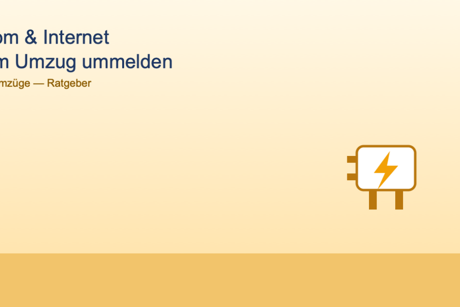 Symbolgrafik einer Steckdose mit Blitz-Symbol zum Thema Verträge beim Umzug ummelden