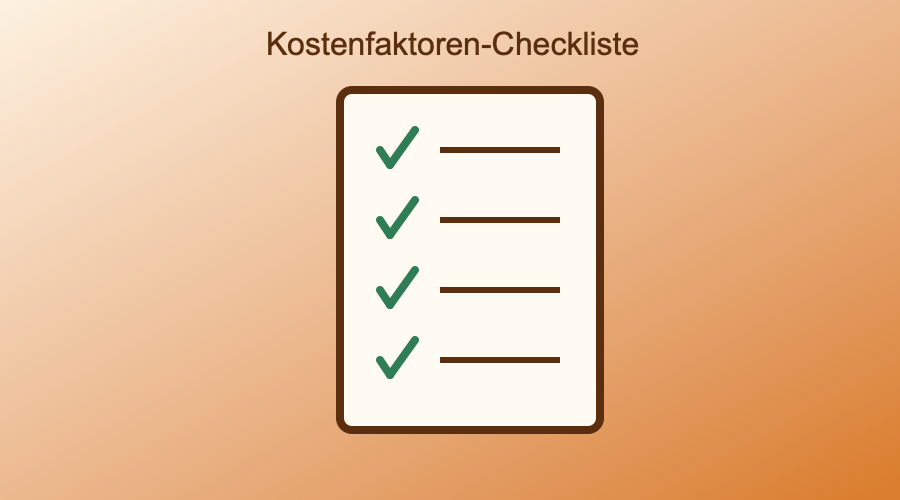 Checkliste mit Kostenfaktoren für die Umzugskalkulation