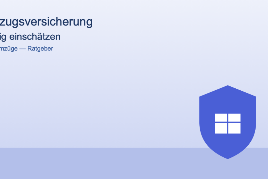 Symbolgrafik eines Schutzschildes mit Umzugskarton für Umzugsversicherung
